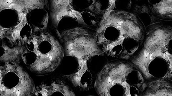 Human skulls piled on one another The Black Death and its aftermath