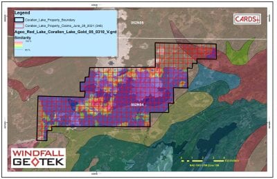 Goldeneye Resources and Windfall Geotek Finalizes Multi Year Agreement for Corallen Lake Property in Red Lake Ontario